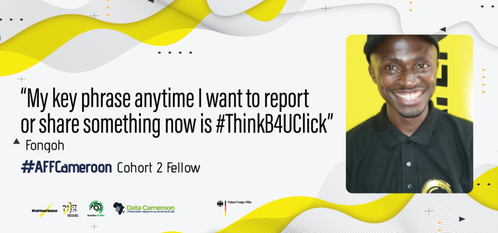 “My key phrase anytime I want to report or share something now is #ThinkB4UClick”